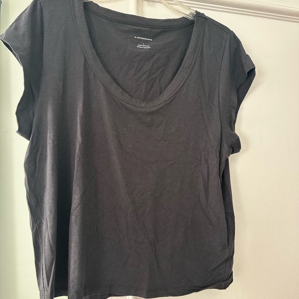 Anthropologie Classic Black Tee